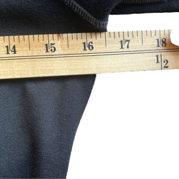 ATHLETA Black Ponte Knit Contour Athletic Dress Zipper Trim Shortsleeve - Sz XXS - Picture 8 of 10